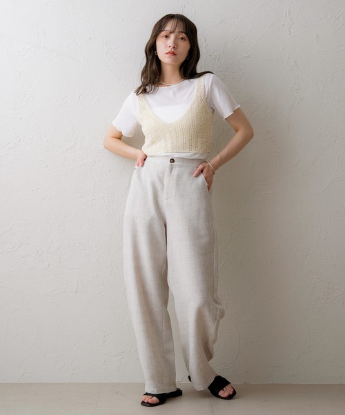 NOAHL（ノアル）の「【NOAHL】クロシェ編みビスチェ（キャミソール・レディース・アイボリー/ブラック/ブラウン・FREE）」の7枚目の写真