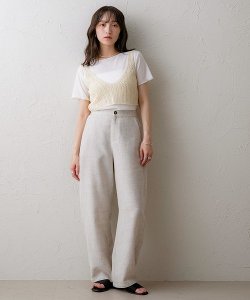 NOAHL（ノアル）の「【NOAHL】クロシェ編みビスチェ（キャミソール・レディース・アイボリー/ブラック/ブラウン・FREE）」の9枚目の写真