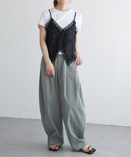 notch.（ノッチ）の「コットンレースビスチェ（キャミソール・レディース・オフホワイト/ブラック・M）」の6枚目の写真