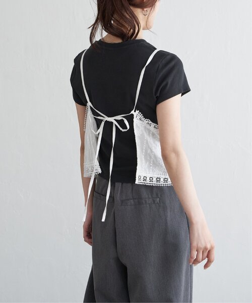 notch.（ノッチ）の「コットンレースビスチェ（キャミソール・レディース・オフホワイト/ブラック・M）」の14枚目の写真