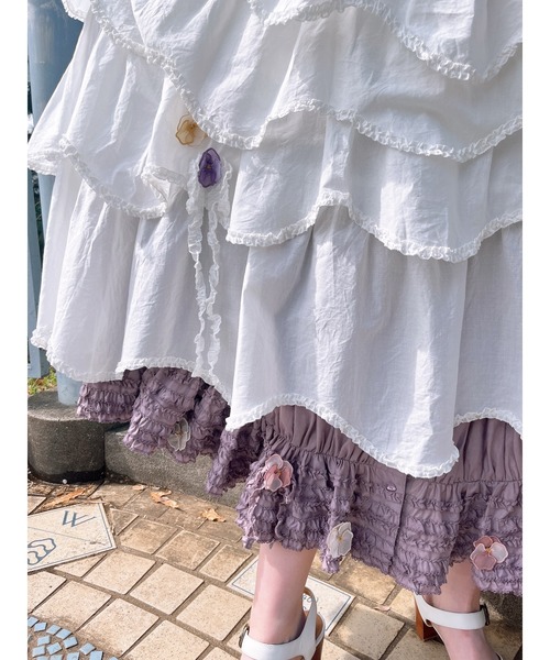 ピンクハウス　フランス製レース使いスカート パンジーレース使いスカート（スカート）｜PINK HOUSE（ピンク