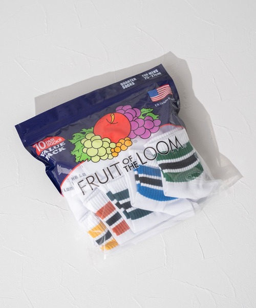 FRUIT OF THE LOOM(フルーツオブザルーム)の「Q FTL 10P TC / ソックス / 靴下 / バリューセット / ギフト(ソックス/靴下・メンズ・マルチ・25cm~27cm)」の2枚目の写真