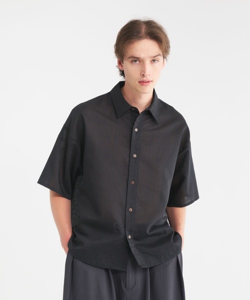 セール】striped sheer shirt/ストライプシアーシャツ（シャツ