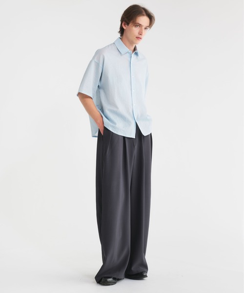 Regen Glanz（レーゲングランツ）の「striped sheer shirt/ストライプシアーシャツ（シャツ/ブラウス・メンズ・ブルー/グレー/ブラック・MEDIUM/SMALL/LARGE）」の12枚目の写真