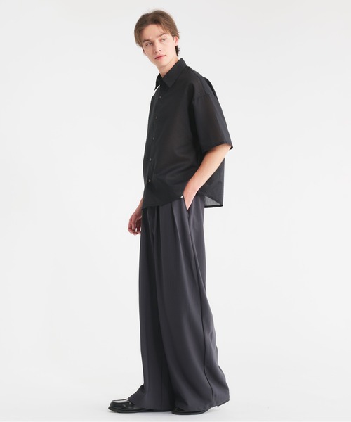 Regen Glanz（レーゲングランツ）の「striped sheer shirt/ストライプシアーシャツ（シャツ/ブラウス・メンズ・ブルー/グレー/ブラック・MEDIUM/SMALL/LARGE）」の21枚目の写真