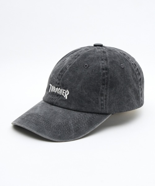 THRASHER（スラッシャー）の「【THRASHER】THRASHER ロゴ刺繍CAP（キャップ・メンズ・パープル/イエロー/ホワイト・FREE）」の2枚目の写真
