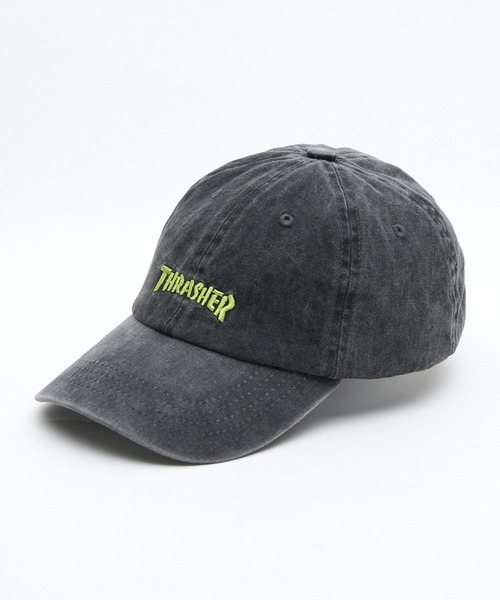 THRASHER（スラッシャー）の「【THRASHER】THRASHER ロゴ刺繍CAP（キャップ・メンズ・パープル/イエロー/ホワイト・FREE）」の3枚目の写真