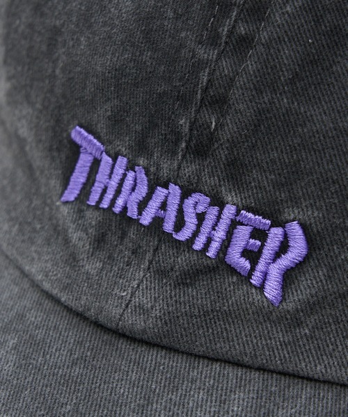 THRASHER（スラッシャー）の「【THRASHER】THRASHER ロゴ刺繍CAP（キャップ・メンズ・パープル/イエロー/ホワイト・FREE）」の11枚目の写真