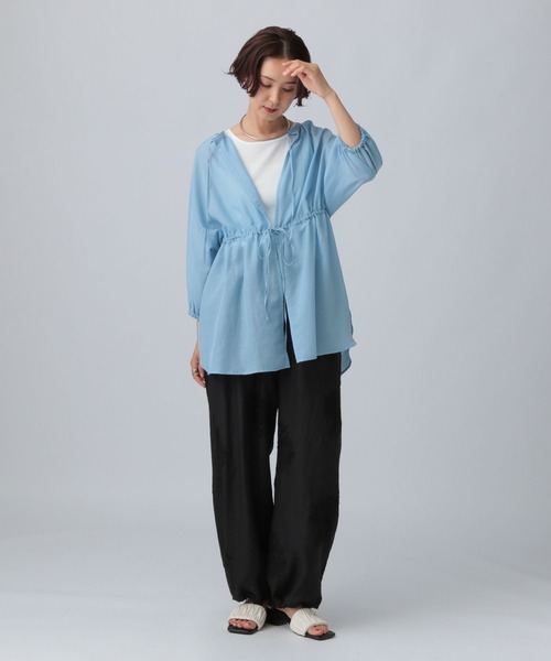 LEPSIM(レプシィム)の「シアー刺繍イージーパンツ 498786(その他パンツ・レディース・ブラック/アイボリー・FREE)」の12枚目の写真