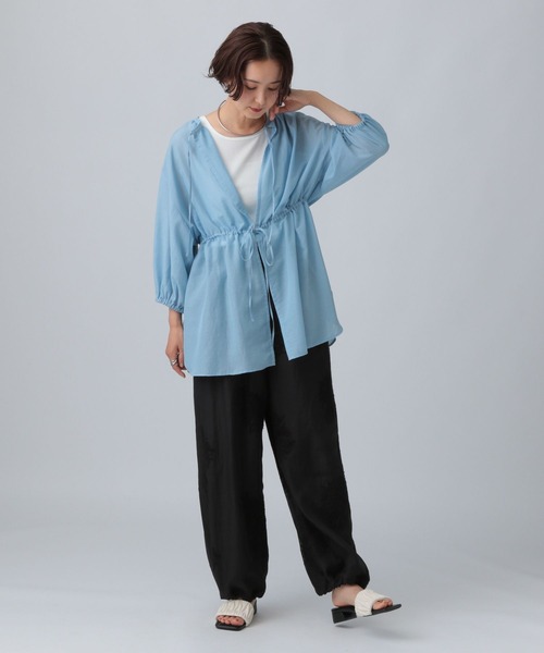 LEPSIM(レプシィム)の「シアー刺繍イージーパンツ 498786(その他パンツ・レディース・ブラック/アイボリー・FREE)」の13枚目の写真