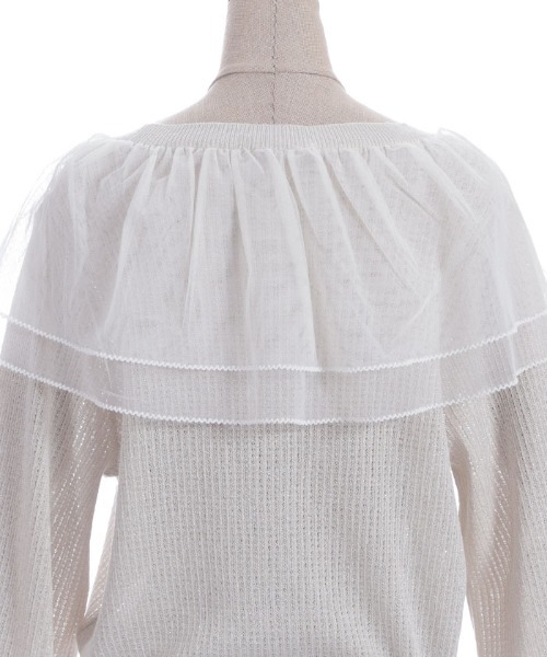 axes femme POETIQUE(アクシーズファムポエティック)の「チュールフリルUVカットカーディガン(カーディガン/ボレロ・レディース・ピンク/ミント/キナリ・MEDIUM)」の14枚目の写真