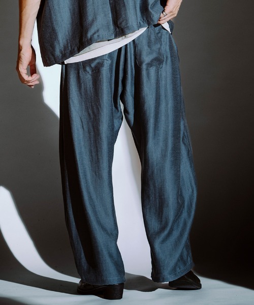 NO ID.（ノーアイディ）の「mp13852-ｻｲﾄﾞﾀｯｸﾄﾞﾛｰｽﾄﾘﾝｸﾞPT パンツ（その他パンツ・メンズ・グレー/ブルーグレー/ブラック・1/2）」の5枚目の写真