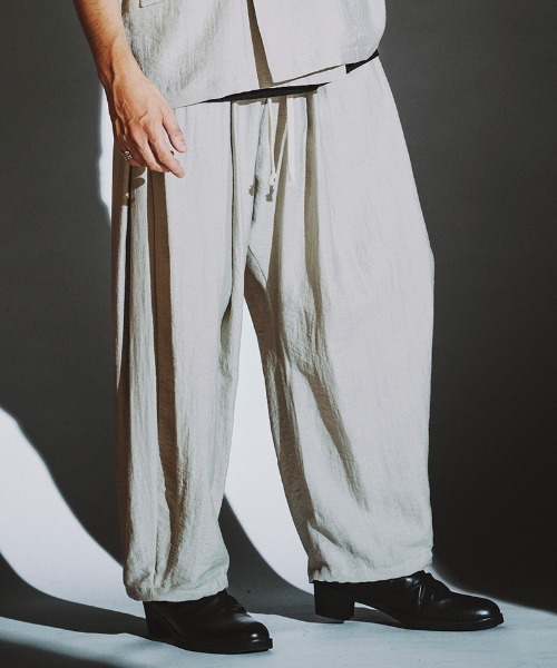 NO ID.（ノーアイディ）の「mp13852-ｻｲﾄﾞﾀｯｸﾄﾞﾛｰｽﾄﾘﾝｸﾞPT パンツ（その他パンツ・メンズ・グレー/ブルーグレー/ブラック・1/2）」の8枚目の写真