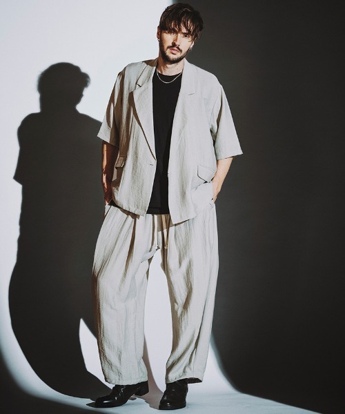 NO ID.（ノーアイディ）の「mp13852-ｻｲﾄﾞﾀｯｸﾄﾞﾛｰｽﾄﾘﾝｸﾞPT パンツ（その他パンツ・メンズ・グレー/ブルーグレー/ブラック・1/2）」の10枚目の写真