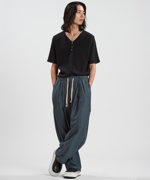 NO ID.（ノーアイディ）の「mp13852-ｻｲﾄﾞﾀｯｸﾄﾞﾛｰｽﾄﾘﾝｸﾞPT パンツ（その他パンツ・メンズ・グレー/ブルーグレー/ブラック・1/2）」の21枚目の写真