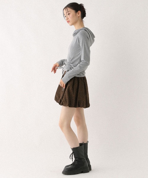 Heather(ヘザー)の「ギャザーバルーンミニスカート 576805(スカート・レディース・ベージュ/ブラウン系その他/チャコールグレー/ブラウン系その他2・S/M)」の7枚目の写真