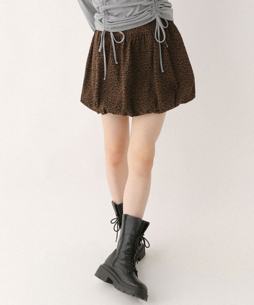 Heather(ヘザー)の「ギャザーバルーンミニスカート 576805(スカート・レディース・ベージュ/ブラウン系その他/チャコールグレー/ブラウン系その他2・S/M)」の9枚目の写真