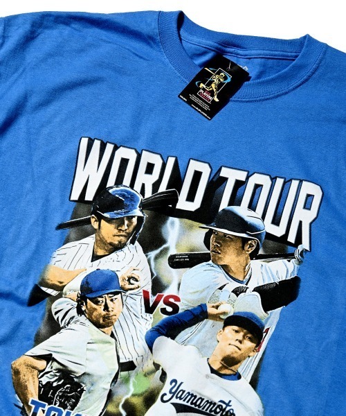 HOMEGAME(ホームゲーム)の「WORLD TOUR TEE BLUE【HG250412】(Tシャツ/カットソー・メンズ・ブルー・MEDIUM/LARGE/X-LARGE)」の2枚目の写真