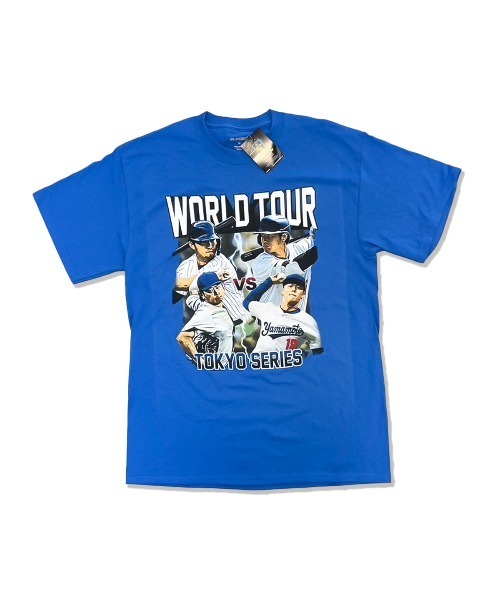 HOMEGAME(ホームゲーム)の「WORLD TOUR TEE BLUE【HG250412】(Tシャツ/カットソー・メンズ・ブルー・MEDIUM/LARGE/X-LARGE)」の5枚目の写真