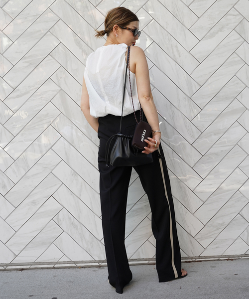 deuxieme classe celeri gather ショートトップス　黒 CELERI/セルリ】GATHER ショートトップス（シャツ／ブラウス