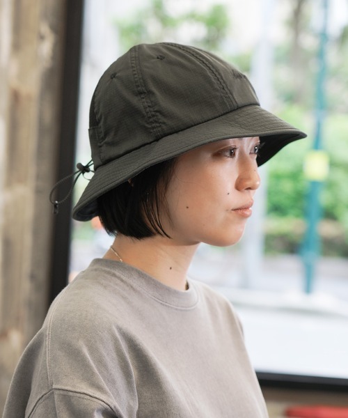 NANGA(ナンガ)の「NANGA / ナンガ HINOC RIPSTOP UT 7PANEL HAT ヒノック リップストップ 7パネル ハット(ハット・メンズ・ブラック/エメラルド・FREE)」の3枚目の写真