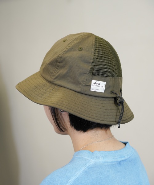 NANGA(ナンガ)の「NANGA / ナンガ HINOC RIPSTOP UT 7PANEL HAT ヒノック リップストップ 7パネル ハット(ハット・メンズ・ブラック/エメラルド・FREE)」の14枚目の写真