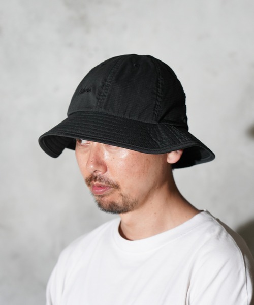 NANGA(ナンガ)の「NANGA / ナンガ HINOC RIPSTOP UT 7PANEL HAT ヒノック リップストップ 7パネル ハット(ハット・メンズ・ブラック/エメラルド・FREE)」の5枚目の写真