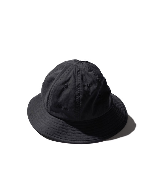 NANGA(ナンガ)の「NANGA / ナンガ HINOC RIPSTOP UT 7PANEL HAT ヒノック リップストップ 7パネル ハット(ハット・メンズ・ブラック/エメラルド・FREE)」の7枚目の写真