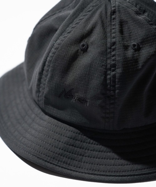 NANGA(ナンガ)の「NANGA / ナンガ HINOC RIPSTOP UT 7PANEL HAT ヒノック リップストップ 7パネル ハット(ハット・メンズ・ブラック/エメラルド・FREE)」の8枚目の写真