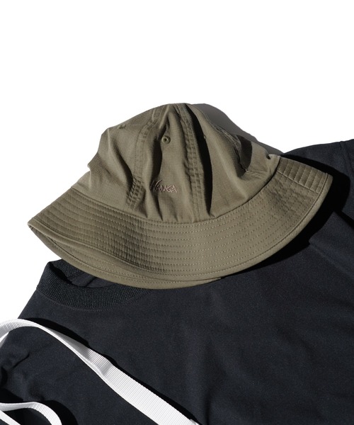 NANGA(ナンガ)の「NANGA / ナンガ HINOC RIPSTOP UT 7PANEL HAT ヒノック リップストップ 7パネル ハット(ハット・メンズ・ブラック/エメラルド・FREE)」の16枚目の写真