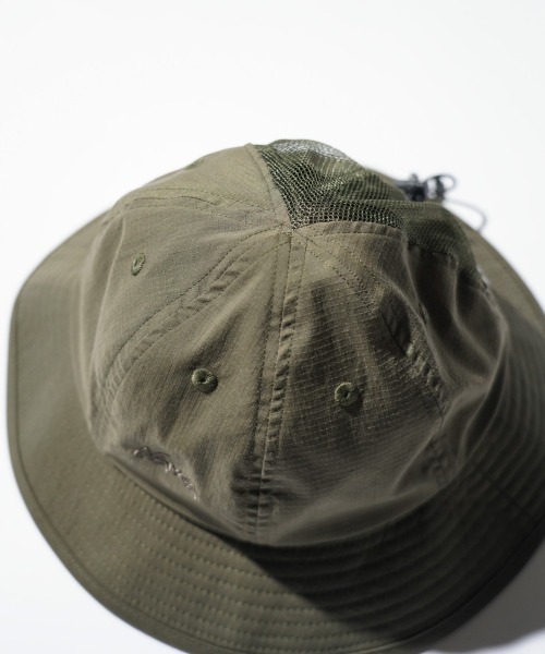 NANGA(ナンガ)の「NANGA / ナンガ HINOC RIPSTOP UT 7PANEL HAT ヒノック リップストップ 7パネル ハット(ハット・メンズ・ブラック/エメラルド・FREE)」の20枚目の写真