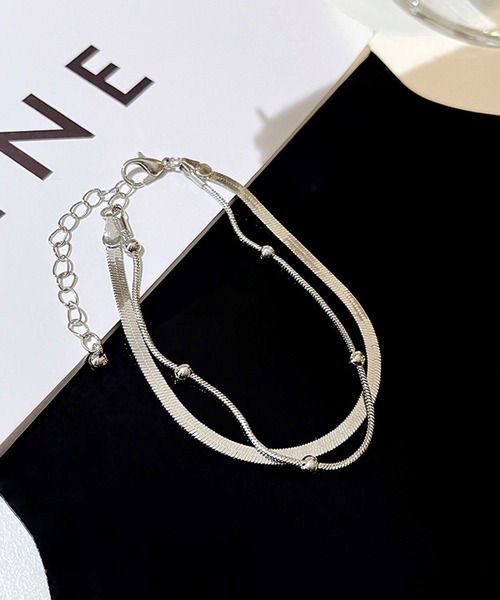 Blanc de Blue(ブランドブルー)の「2連チェーンブレスレット(ブレスレット・レディース・シルバー・FREE)」の5枚目の写真