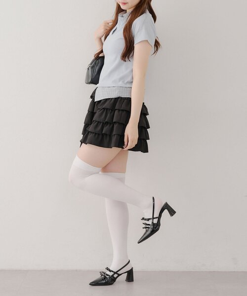 Another Branch olive des olive（アナザーブランチオリーブデオリーブ）の「【@re.__mi23セレクト】フェイクシャツレイヤードトップス（Tシャツ/カットソー・レディース・サックスブルー/トップグレー/ネイビー・FREE）」の13枚目の写真