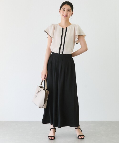 Jayro(ジャイロ)の「タック使いスカーチョ(その他パンツ・レディース・ベージュ/グリーン/ピンク/ブラック・M)」の5枚目の写真