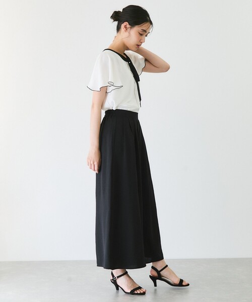 Jayro(ジャイロ)の「タック使いスカーチョ(その他パンツ・レディース・ベージュ/グリーン/ピンク/ブラック・M)」の9枚目の写真