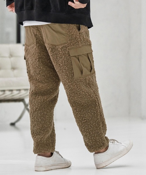 CAMBIO(カンビオ)の「mp13864-Poodle Like Boa Switch Cargo Pants ボアカーゴパンツ(カーゴパンツ・メンズ・ブラック/オリーブ/ベージュ・S/M/L)」の11枚目の写真