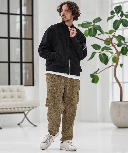 CAMBIO(カンビオ)の「mp13864-Poodle Like Boa Switch Cargo Pants ボアカーゴパンツ(カーゴパンツ・メンズ・ブラック/オリーブ/ベージュ・S/M/L)」の13枚目の写真