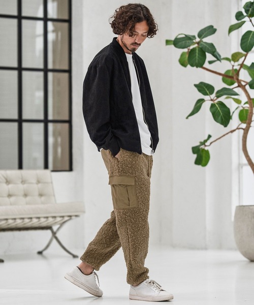 CAMBIO(カンビオ)の「mp13864-Poodle Like Boa Switch Cargo Pants ボアカーゴパンツ(カーゴパンツ・メンズ・ブラック/オリーブ/ベージュ・S/M/L)」の15枚目の写真