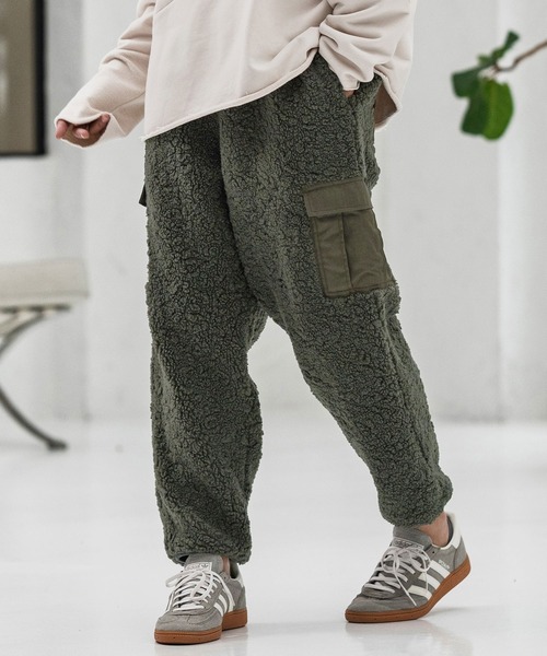 mp13864-Poodle Like Boa Switch Cargo Pants ボアカーゴパンツ mp13864-Poodle Like Boa Switch Cargo Pants ボアカーゴパンツ