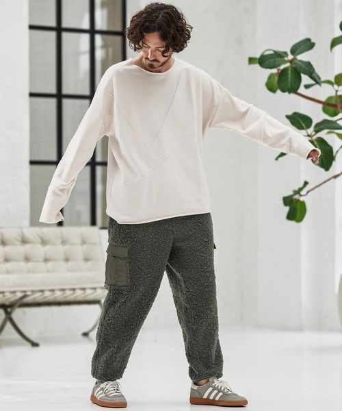 CAMBIO(カンビオ)の「mp13864-Poodle Like Boa Switch Cargo Pants ボアカーゴパンツ(カーゴパンツ・メンズ・ブラック/オリーブ/ベージュ・S/M/L)」の21枚目の写真