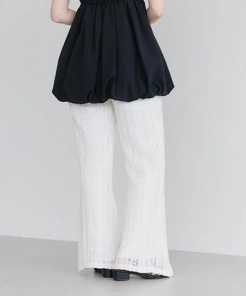 raffime（ラフィミー）の「【Raffime】レースフレアパンツ（その他パンツ・レディース・ブラック/オフホワイト・フリー）」の20枚目の写真