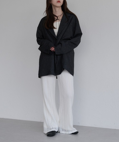 raffime（ラフィミー）の「【Raffime】レースフレアパンツ（その他パンツ・レディース・ブラック/オフホワイト・フリー）」の7枚目の写真