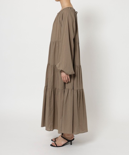 BARNYARDSTORM（バンヤードストーム）の「BARNYARDSTORM /　ティアードロングドレス【JAPAN FABLIC】 / ハンドウォッシャブル（ワンピース・レディース・ベージュ/ブラック・FREE）」の13枚目の写真