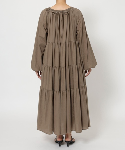 BARNYARDSTORM（バンヤードストーム）の「BARNYARDSTORM /　ティアードロングドレス【JAPAN FABLIC】 / ハンドウォッシャブル（ワンピース・レディース・ベージュ/ブラック・FREE）」の14枚目の写真