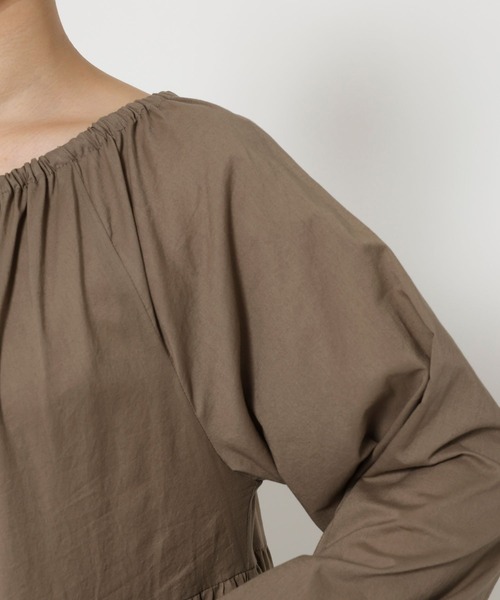 BARNYARDSTORM（バンヤードストーム）の「BARNYARDSTORM /　ティアードロングドレス【JAPAN FABLIC】 / ハンドウォッシャブル（ワンピース・レディース・ベージュ/ブラック・FREE）」の7枚目の写真