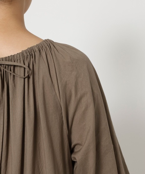 BARNYARDSTORM（バンヤードストーム）の「BARNYARDSTORM /　ティアードロングドレス【JAPAN FABLIC】 / ハンドウォッシャブル（ワンピース・レディース・ベージュ/ブラック・FREE）」の12枚目の写真