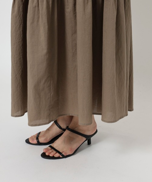 BARNYARDSTORM（バンヤードストーム）の「BARNYARDSTORM /　ティアードロングドレス【JAPAN FABLIC】 / ハンドウォッシャブル（ワンピース・レディース・ベージュ/ブラック・FREE）」の3枚目の写真