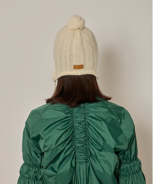 arth（アース）の「arth  Ca5 Fringe Guide Knit / アース（ニットキャップ/ビーニー・レディース・ベージュ/グレー/ホワイト・FREE）」の6枚目の写真