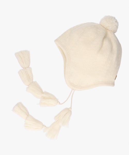 arth（アース）の「arth  Ca5 Fringe Guide Knit / アース（ニットキャップ/ビーニー・レディース・ベージュ/グレー/ホワイト・FREE）」の8枚目の写真