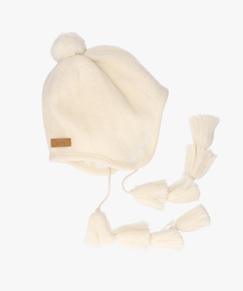 arth（アース）の「arth  Ca5 Fringe Guide Knit / アース（ニットキャップ/ビーニー・レディース・ベージュ/グレー/ホワイト・FREE）」の9枚目の写真